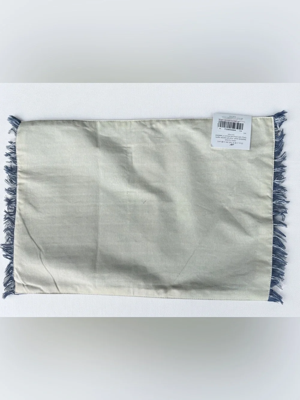 💙 NWT Room & Retreat Blue Fringe Table Set — 8 Placemats + Runner 🏡✨